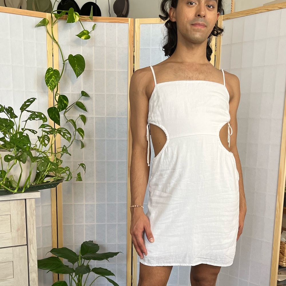 Abercrombie & Fitch linen cutout dress